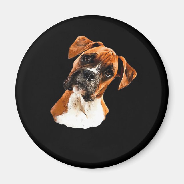 Boxer A Beautiful Boxer Head Tilt Classic T-Shirt Magnet (Front)