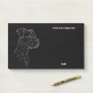 Boxer Abstract Art Dog Name  Post-it Notes