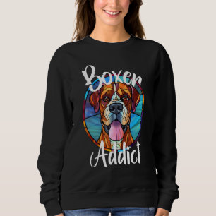 Boxer Addict Dog Mom Puppy Colorful Pet Fur Baby B Sweatshirt