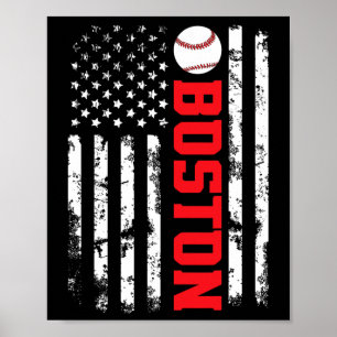 Boxer American Flag Shirt Usa 4th Of July Dog Gift Poster