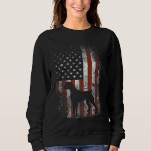 Boxer American Flag USA 4th Of July Dog Gifts Sweatshirt