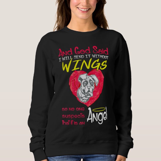 Boxer Angel Without Wings Pet Sweatshirt (Front)