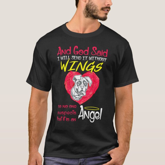 Boxer Angel Without Wings Pet T-Shirt (Front)