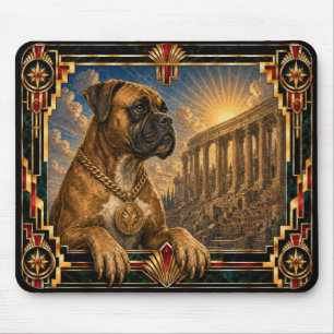 Boxer, Art Deco Dog Mouse Pad
