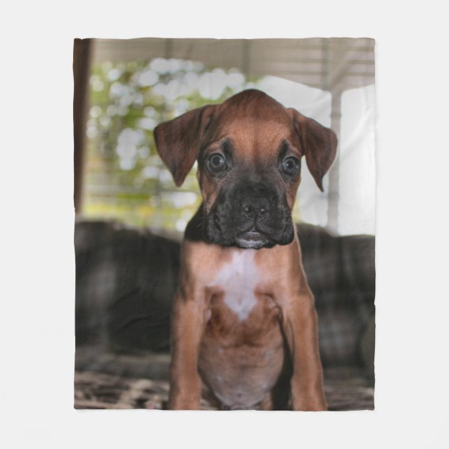 Boxer Baby Fleece Blanket (Front)