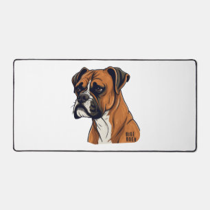 Boxer Bark Designs Punchy Graphic designs Desk Mat