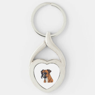 Boxer Bark Designs Punchy Graphic designs Key Ring