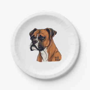 Boxer Bark Designs Punchy Graphic designs Paper Plate