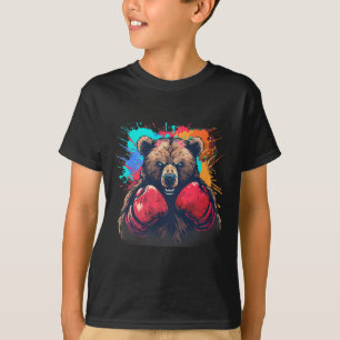 Boxer Bear With Boxing Gloves Kickboxing Funny Box T-Shirt