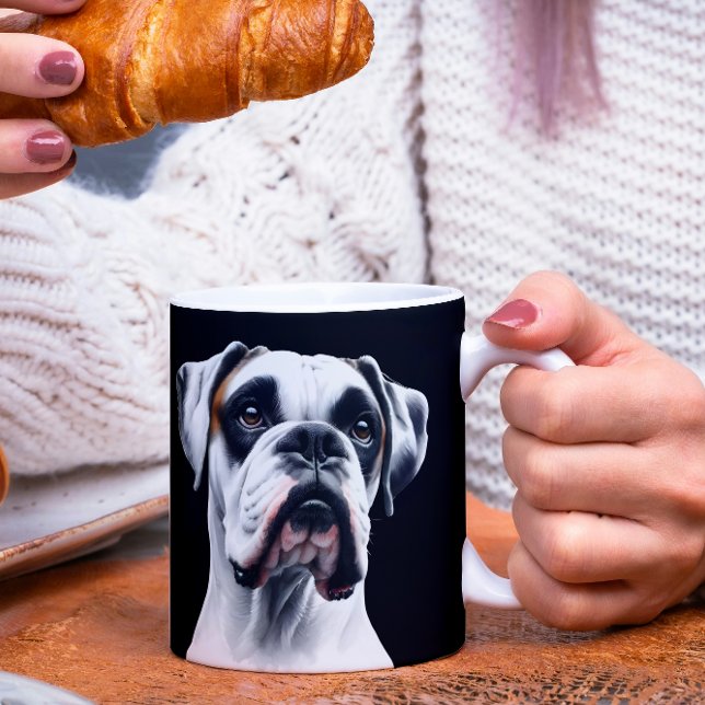 Boxer Beauty: Timeless Canine Charm Coffee Mug (Creator Uploaded)