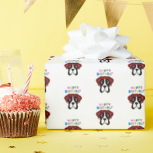Boxer Birthday Wrapping Paper
