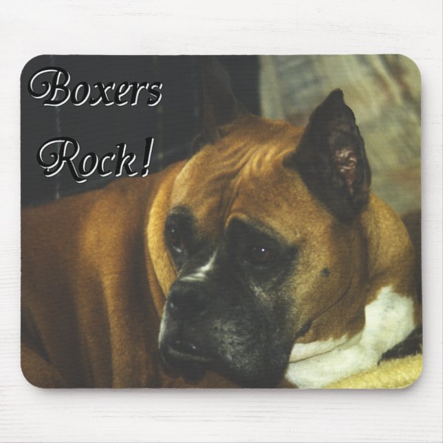 Boxer:  Boxers Rock Mouse Pad (Front)