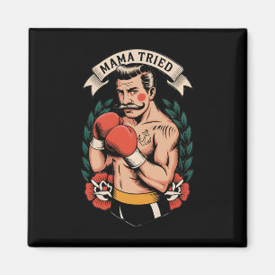 Boxer Boxing American Traditional Tattoo Art Flash Magnet