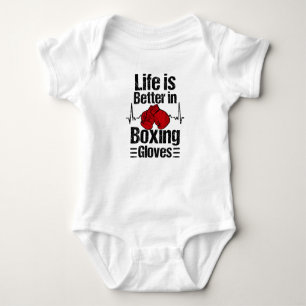 Boxer Boxing Gloves Boxing Match Martial Arts Baby Bodysuit