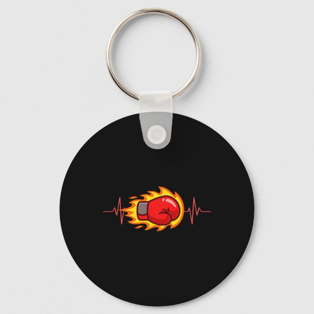Boxer Boxing Kickboxing Boxing Gloves Boxing Compe Key Ring (Front)