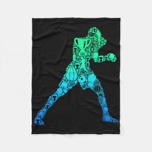 Boxer Boxing Men Boys Children Fleece Blanket