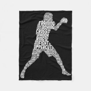 Boxer Boxing Men Kids Boys Youth 1 Fleece Blanket