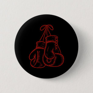 Boxer Boxing Ring Martial Art Sport Kickboxer Trai 6 Cm Round Badge
