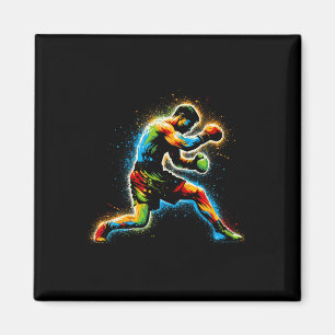 Boxer Boxing Ring Martial Art Sport Kickboxer Trai Magnet