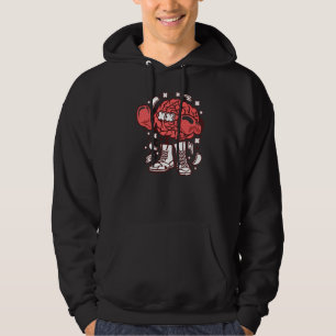 Boxer Brain Fighter Boxing With Gloves And Shoes M Hoodie