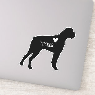 Boxer Breed Silhouette Custom Name