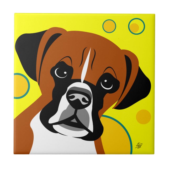 Boxer Breed Tile (Front)