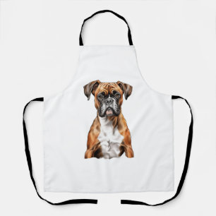 Boxer Buddies Cute Dog Designs for Loyal Boxer Apron