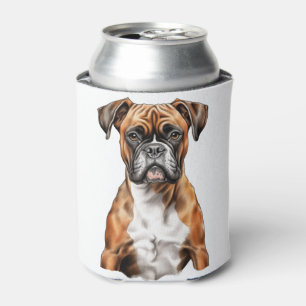 Boxer Buddies Cute Dog Designs for Loyal Boxer Can Cooler