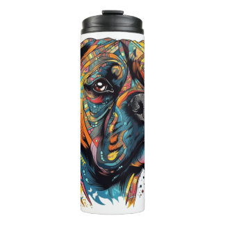 Boxer Buddies Playful Pup File Summary Digital Thermal Tumbler