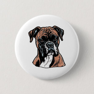 Boxer Buddy Humourous Protective 6 Cm Round Badge