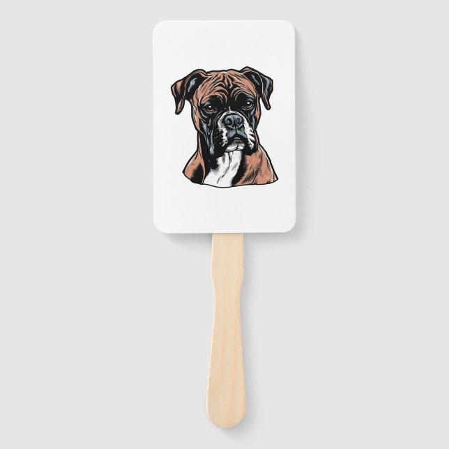 Boxer Buddy Humourous Protective Hand Fan (Front)