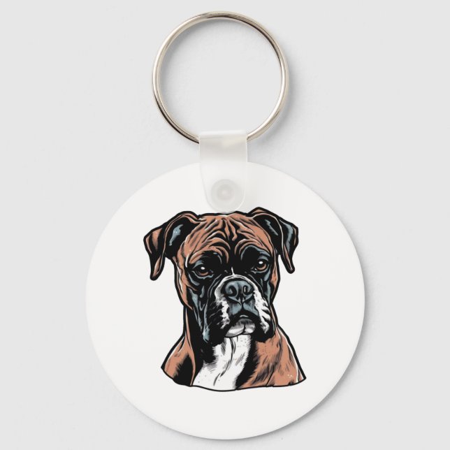 Boxer Buddy Humourous Protective Key Ring (Front)