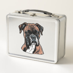 Boxer Buddy Humourous Protective Metal Lunch Box