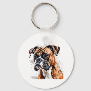 Boxer Buddy Portable Photo-Realistic Dog design Key Ring