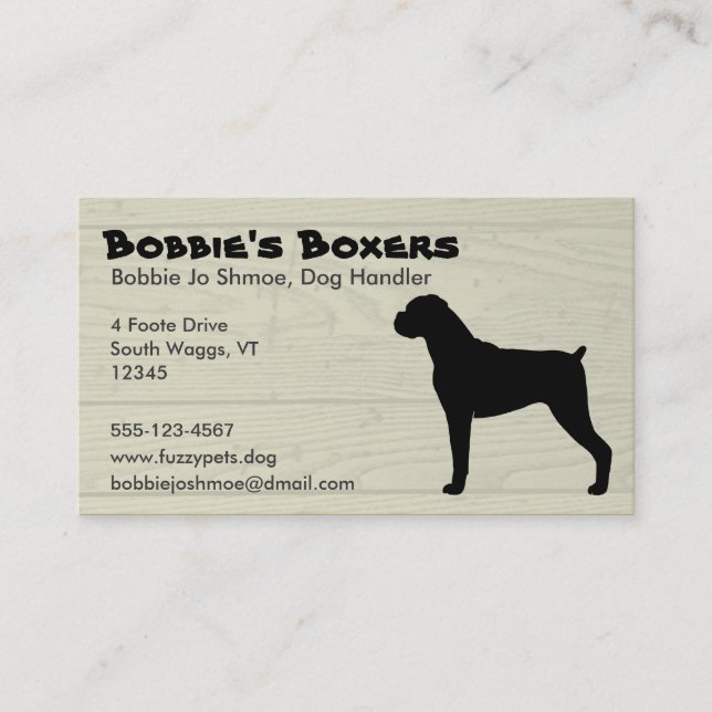 Boxer Business Card (Front)