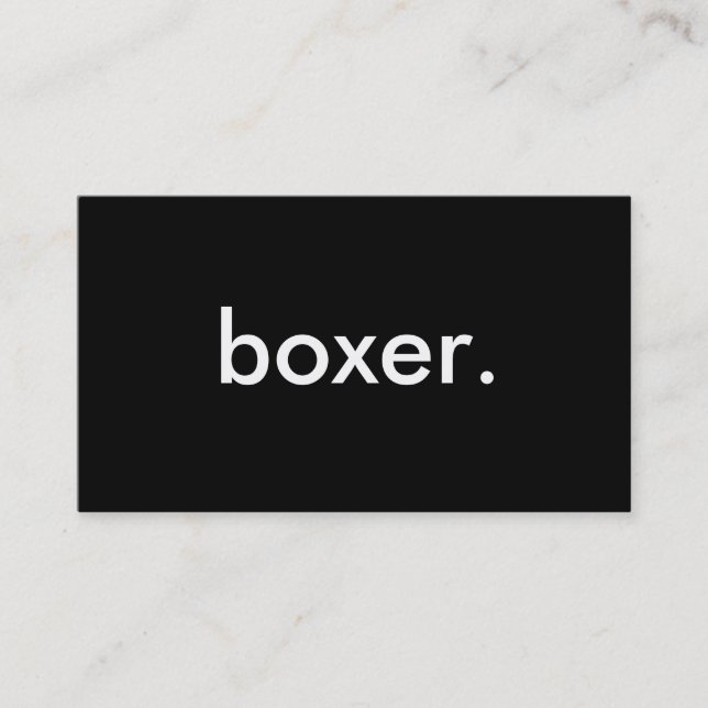 boxer. business card (Front)