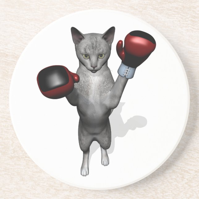 Boxer Cat Coaster (Front)