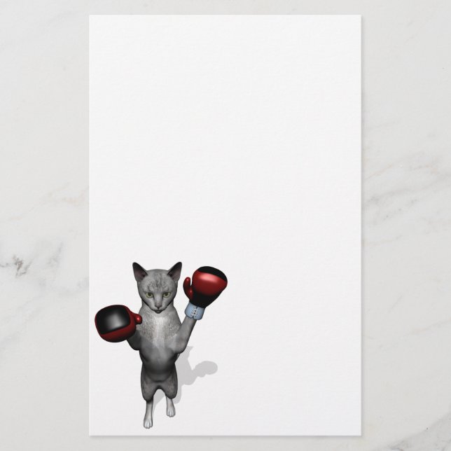 Boxer Cat Stationery (Front)