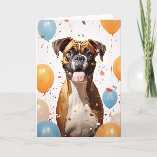 Boxer Celebration Greeting Card (Front)