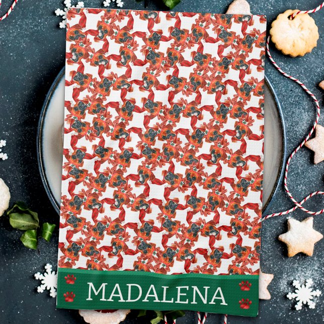Boxer Christmas Dog Tea Towel (Creator Uploaded)