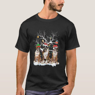 Boxer Christmas Lights Santa Elf Reindeer Dog Love T-Shirt