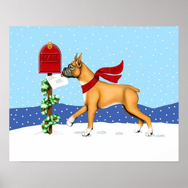 Boxer Christmas Mail Poster (Front)