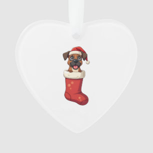 Boxer Christmas Stocking Ornament