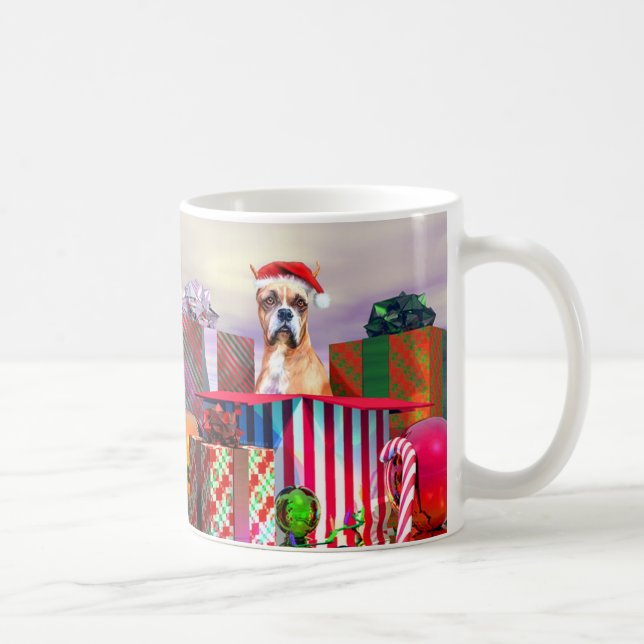 Boxer Christmas Surprise Coffee Mug (Right)