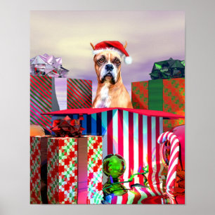 Boxer Christmas Surprise Poster