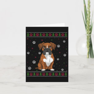 Boxer Christmas Sweater Xmas Pet Animal Dog Lover  Card