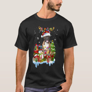 Boxer Christmas Tee Reindeer Christmas Lights Paja