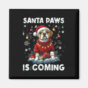 Boxer Christmas Tree Lights Decorations Dog Lover  Magnet