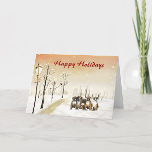 Boxer Christmas Urban Greeting Card