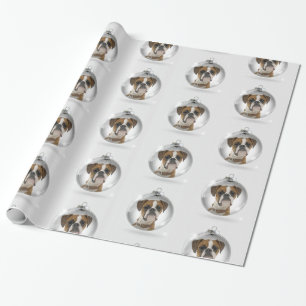 Boxer Christmas Wrapping Paper